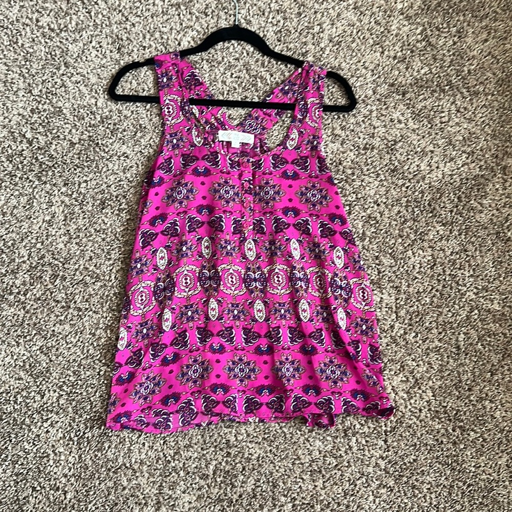 Pink Rose, Medium, Printed Tank